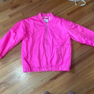 Hot pink bomber jacket